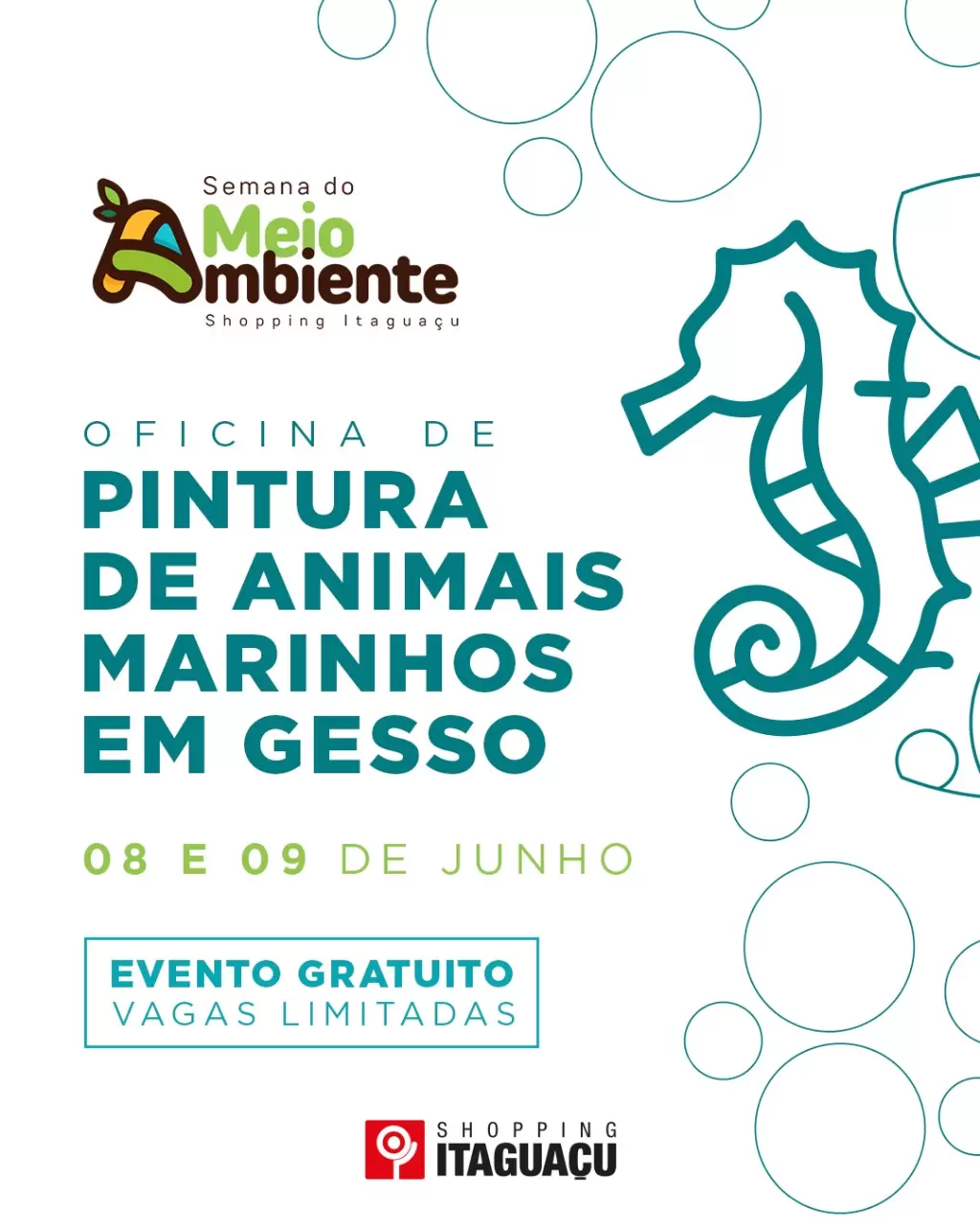 Shopping Itaguaçu oferece oficinas de pintura gratuitas para a criançada na Semana do Meio Ambiente