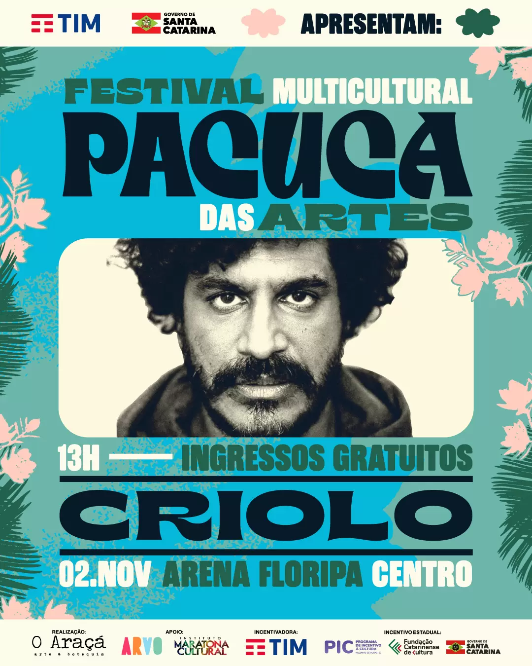 Criolo traz show inédito a Florianópolis