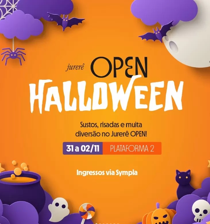 Jurerê OPEN terá 3 dias de Halloween, com Casa do Terror e desfile de fantasias e pets