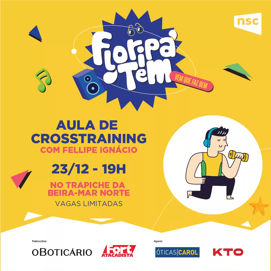 Aula gratuita de Crosstraining na programação do Floripa Tem