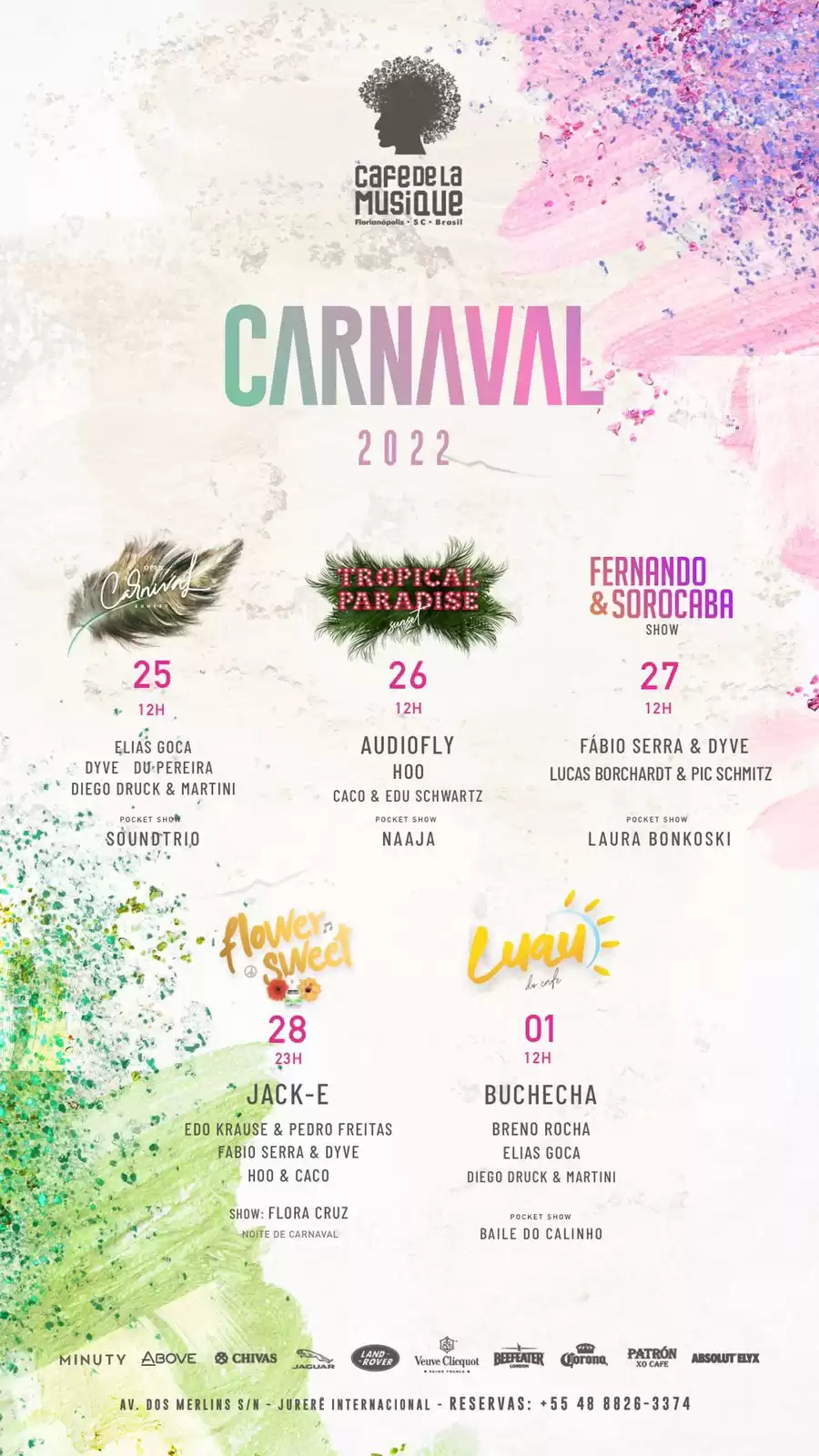 Cafe de La Musique Floripa divulga programação do Carnaval 2022