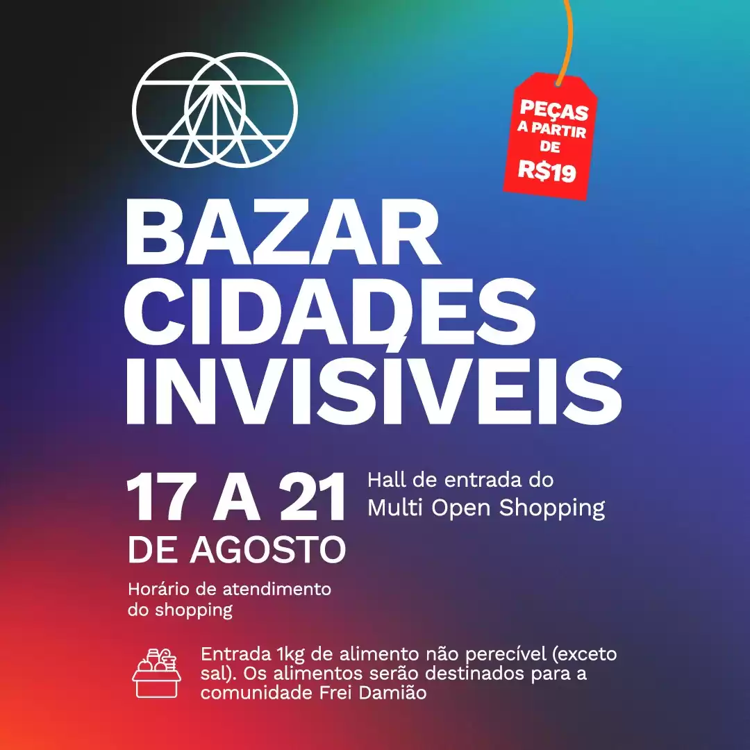 Cidades Invisíveis promove bazar beneficente em Florianópolis