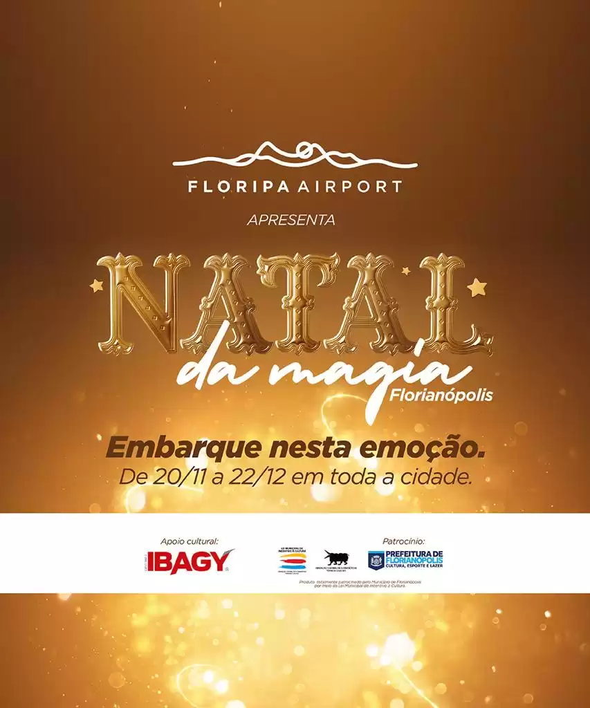 Natal da Magia leva shows gratuitos ao Floripa Airport e seis bairros de Florianópolis