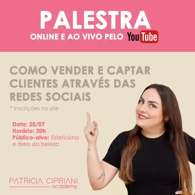 Palestra gratuita para empreendedoras de estética e beleza 