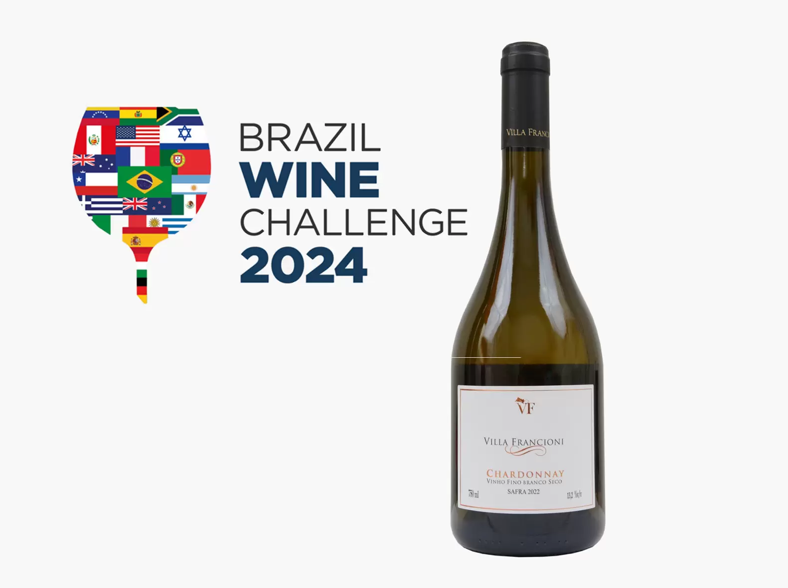 Vinhos da Villa Francioni recebem medalha de ouro no Brazil Wine Challenge 2024